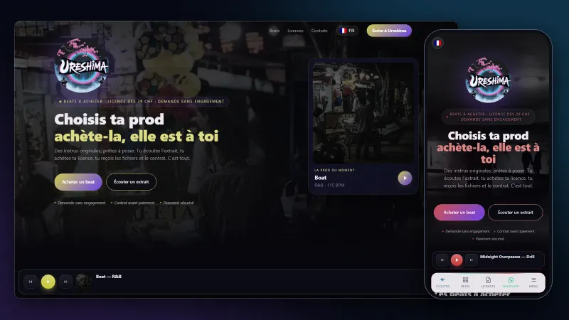 Ureshima Beats — Beatmaker, online shop