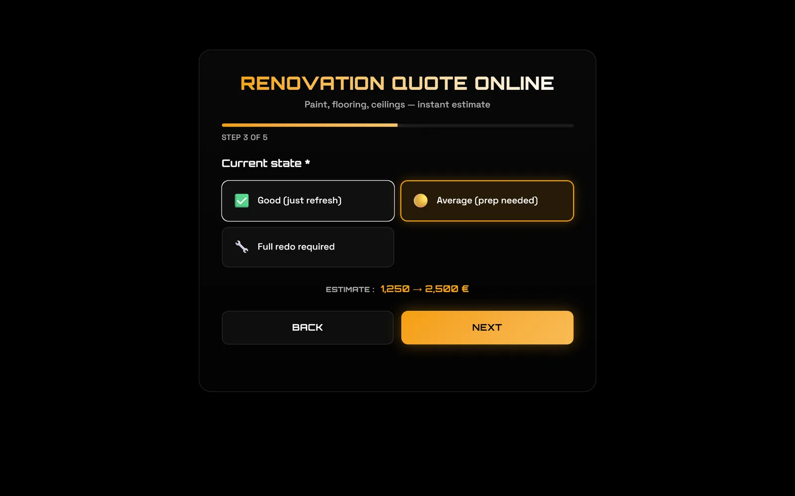 On a computer : The current condition