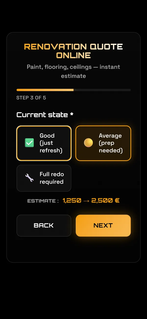 On a phone : The current condition