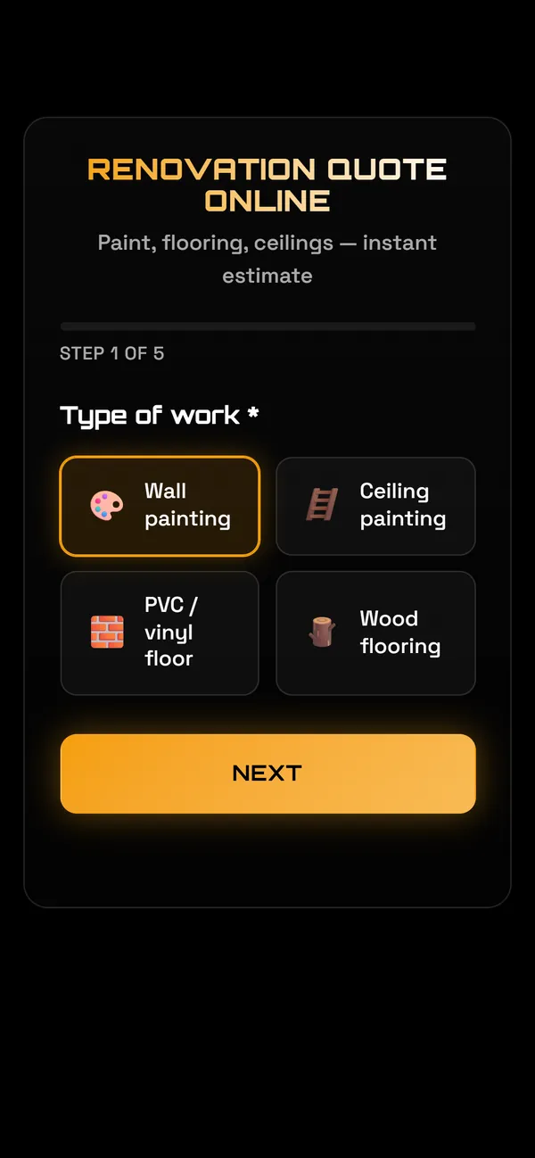 On a phone : The type of work