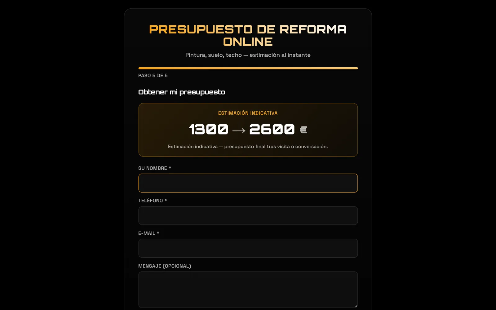 En el ordenador : La estimación y la solicitud