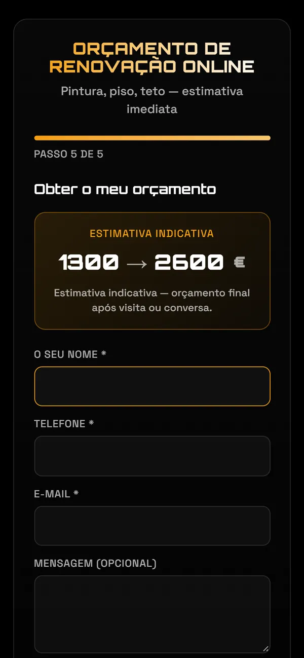 No telemóvel : A estimativa e o pedido