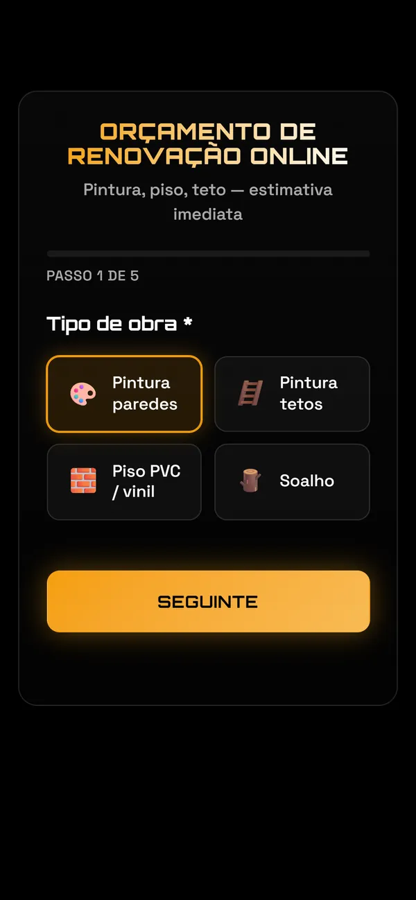 No telemóvel : O tipo de obra