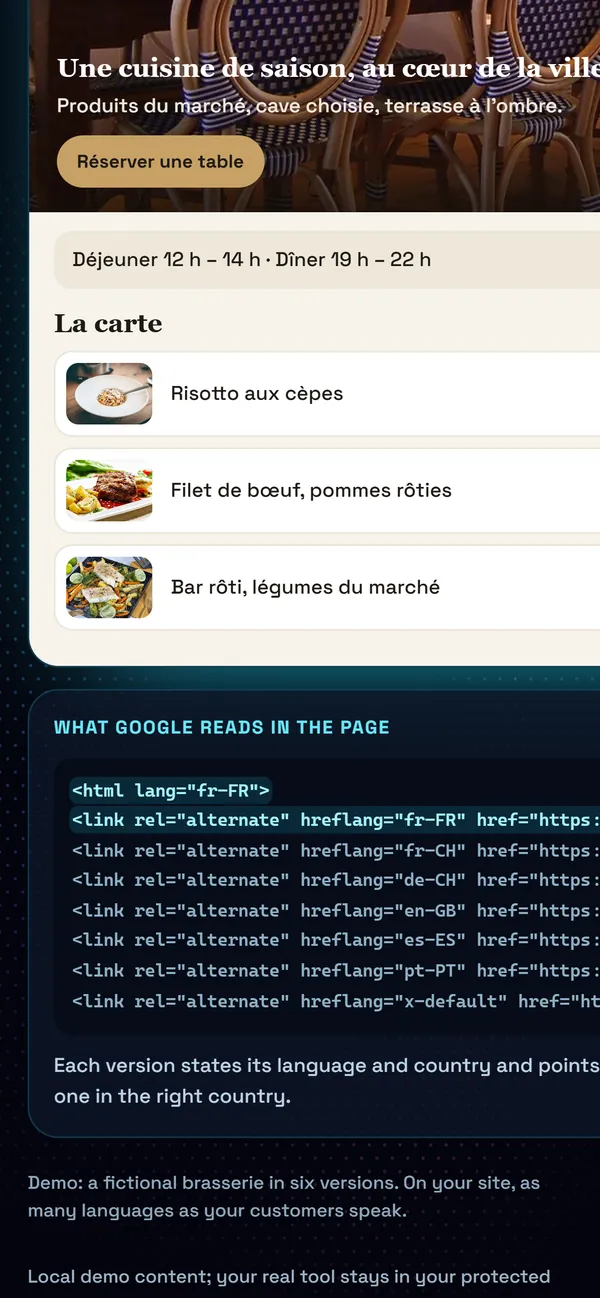 On a phone : The French version