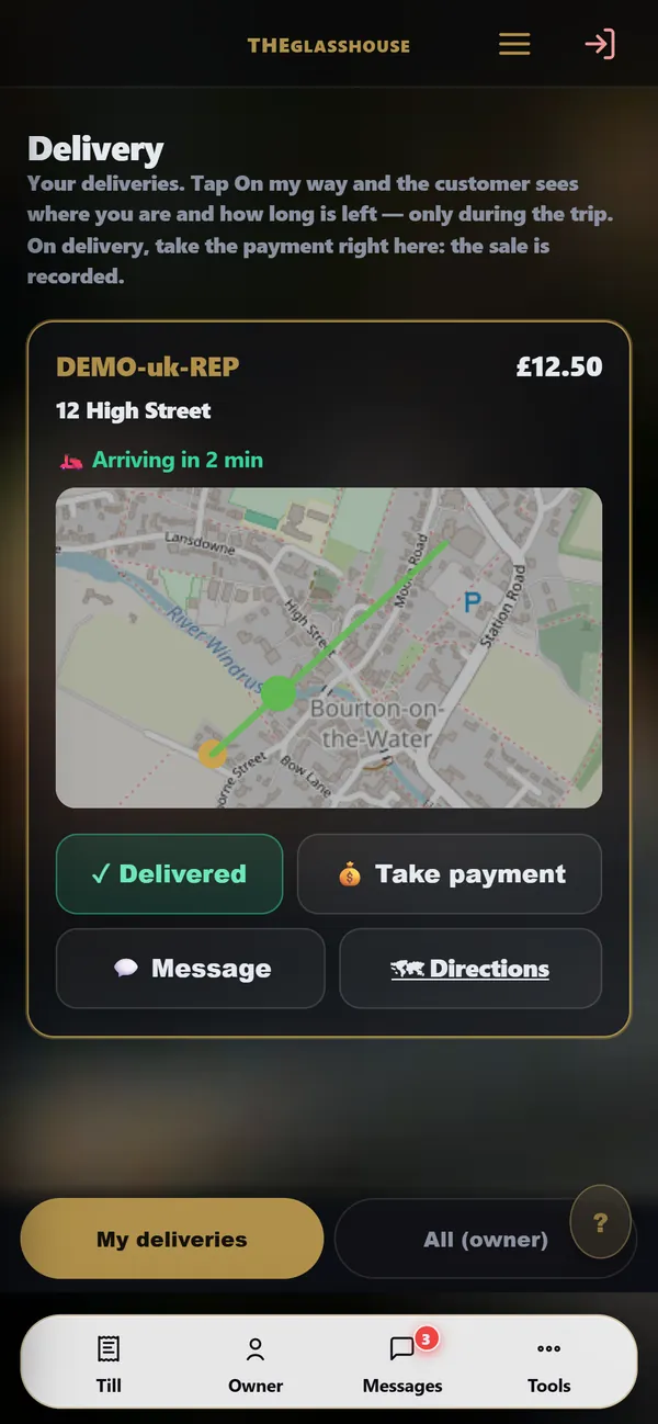 On a phone : Delivery