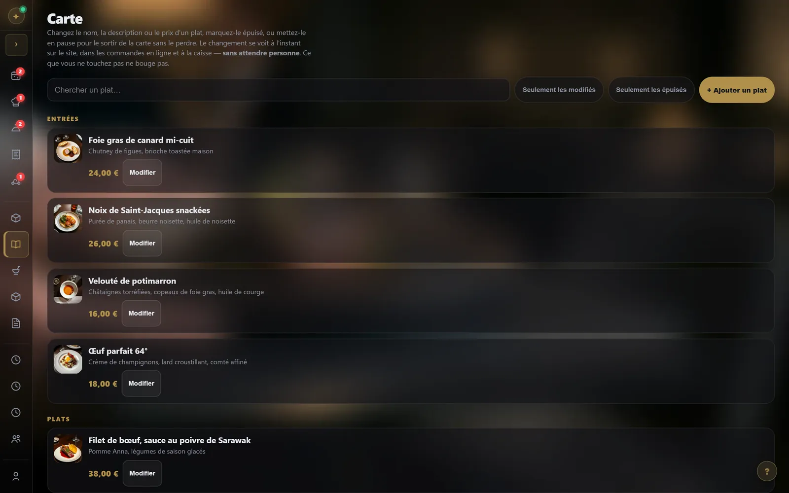 No computador : A sua ementa