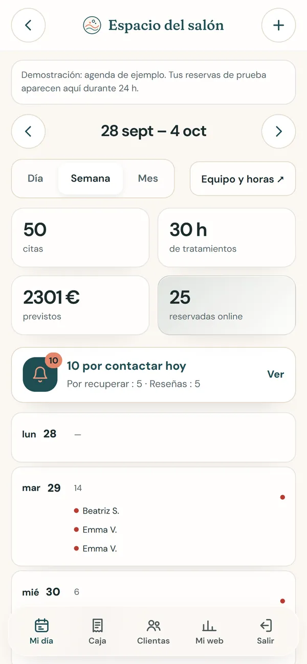 En el móvil : La agenda