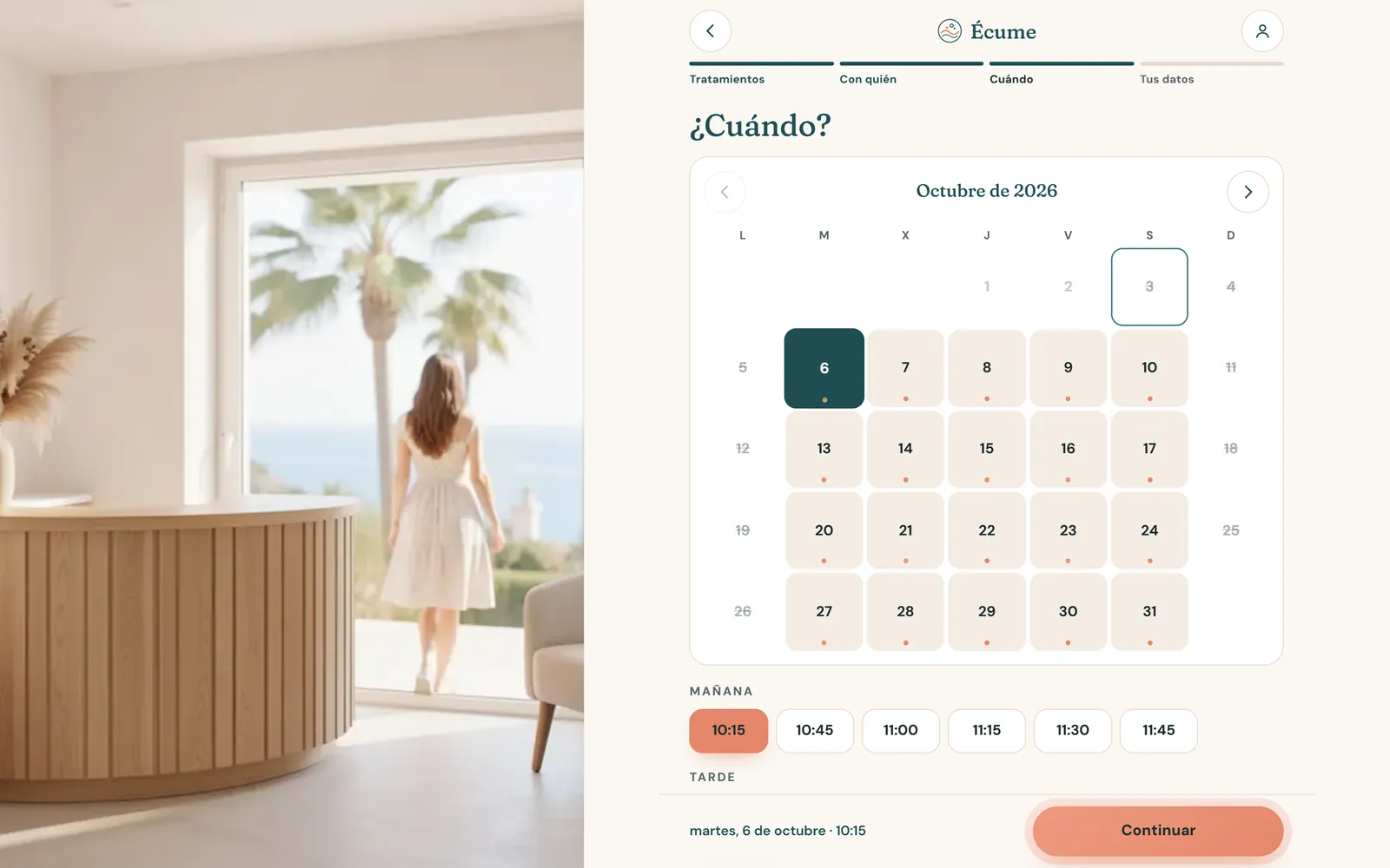 En el ordenador : La reserva en tu web